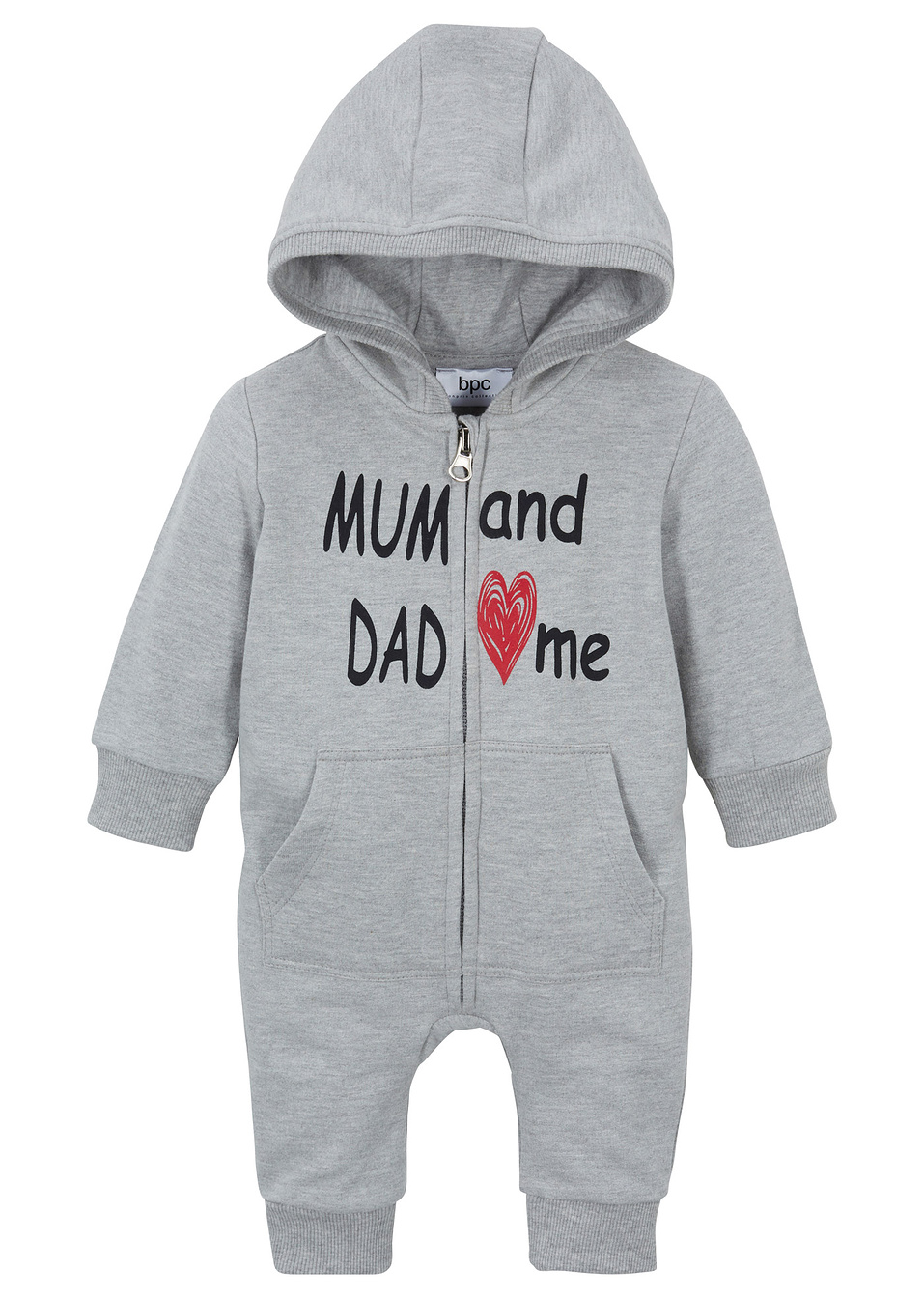 Трикотажен гащеризон от био памук-Светло сиво меланж-bpc bonprix collection