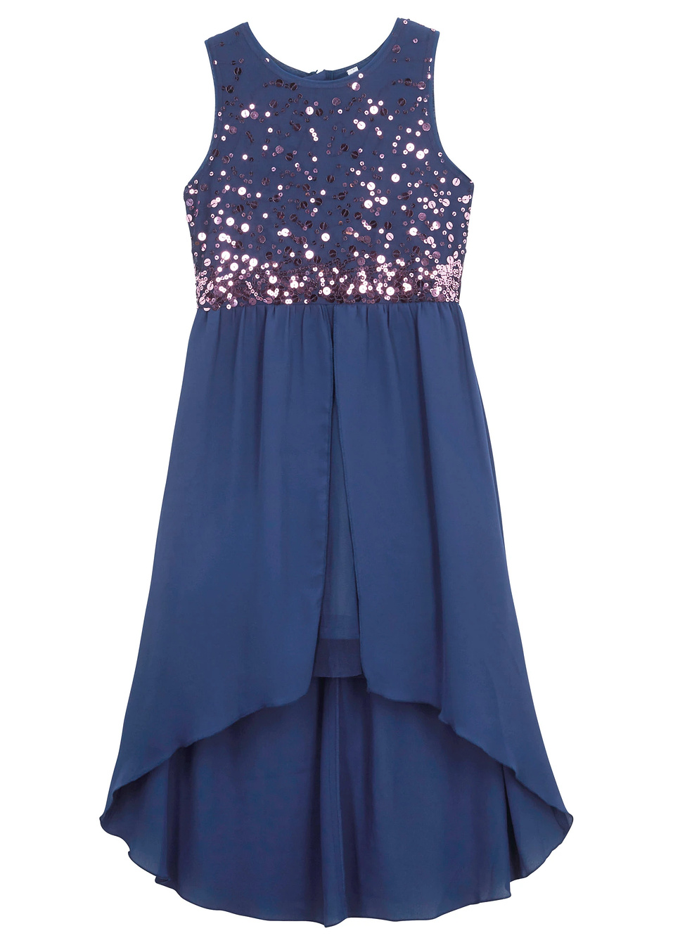 Κομψό φόρεμα με τούλι-Μπλε της νύχτας-bpc bonprix collection