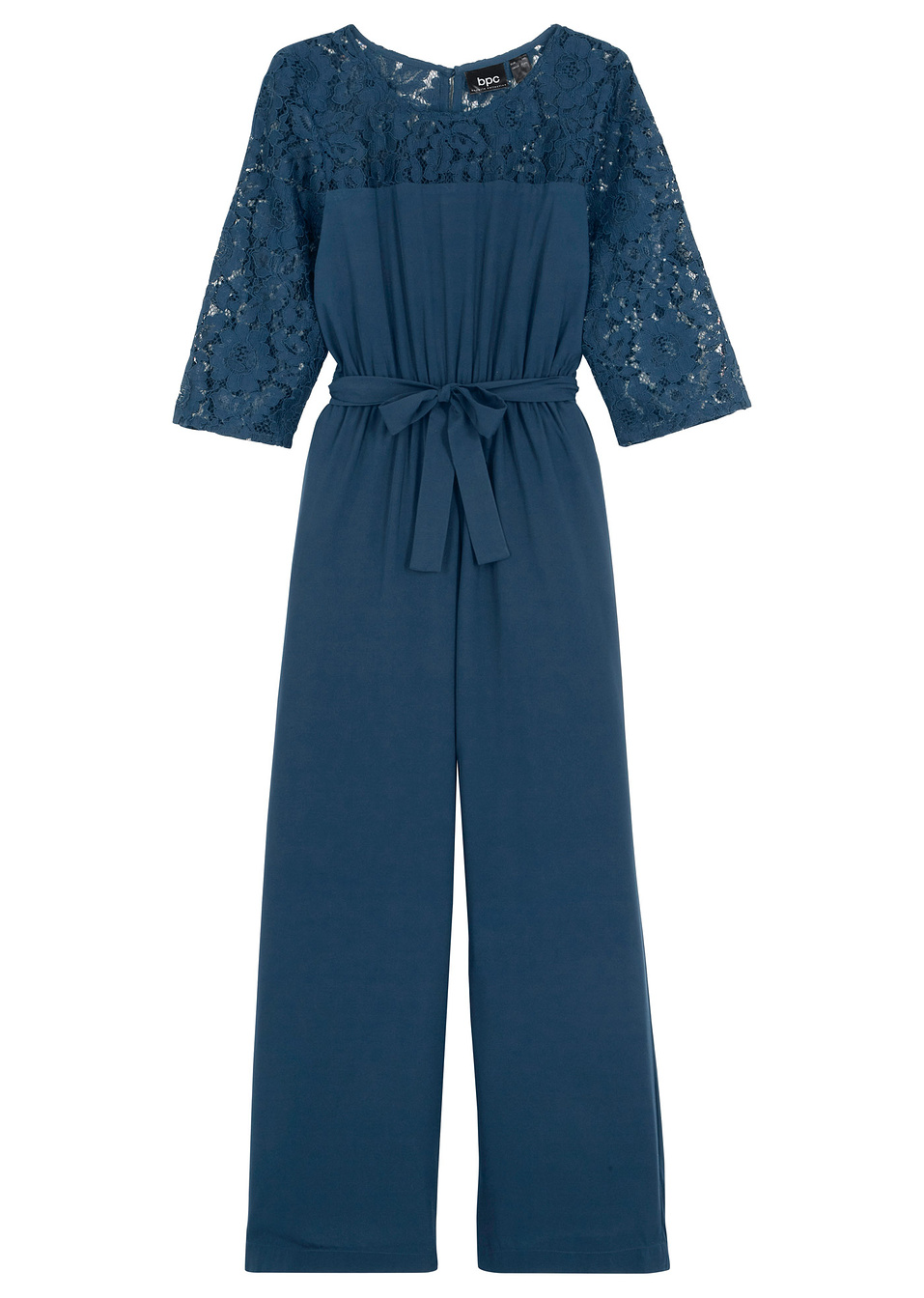 Елегантен гащеризон с дантела-Тъмно синьо-bpc bonprix collection