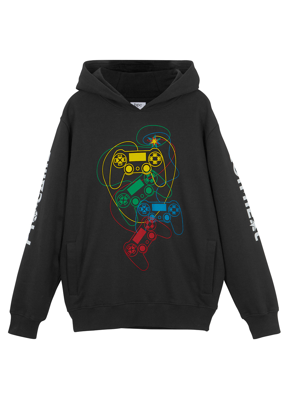 Φούτερ με κουκούλα-Μαύρο-bpc bonprix collection