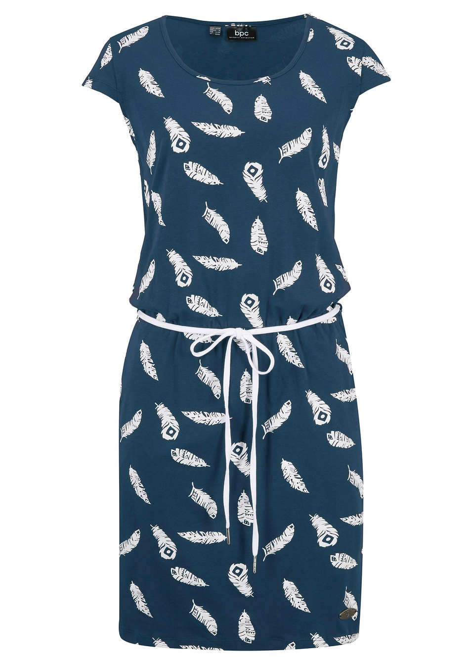 Φόρεμα ζέρσεϊ-Μπλε σκούρο εμπριμέ-bpc bonprix collection