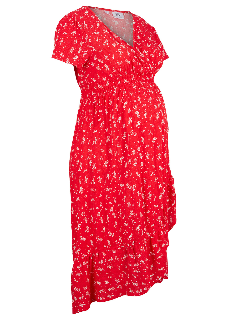 Рокля за бременни-Ягодово на цветя-bpc bonprix collection