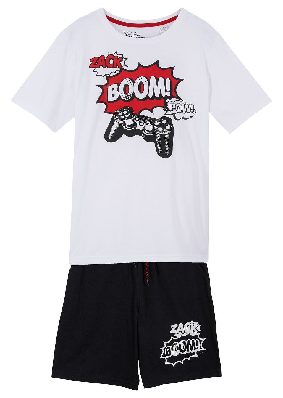 T-shirt και παντελόνι (σετ 2 τεμ.)-Λευκό/Μαύρο-bpc bonprix collection