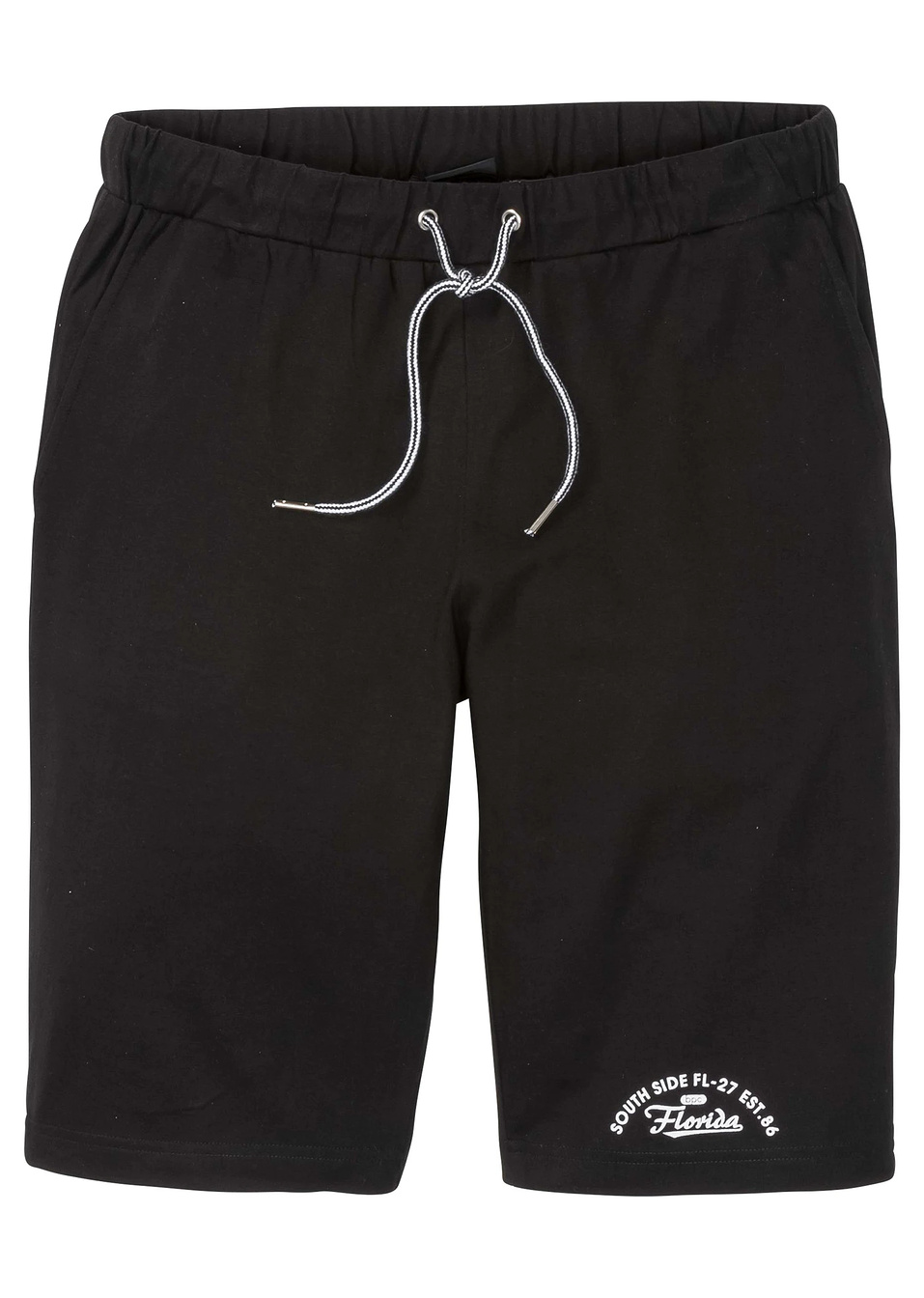 Βερμούδα ζέρσεϊ-Μαύρο με στάμπα-bpc bonprix collection