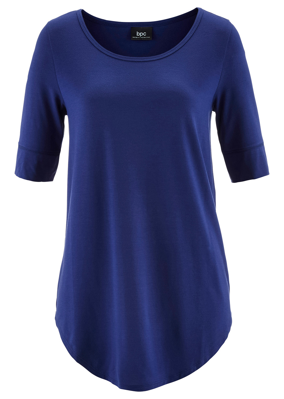 Μακριά μπλούζα με μανίκια 3/4-Μπλε της νύχτας-bpc bonprix collection