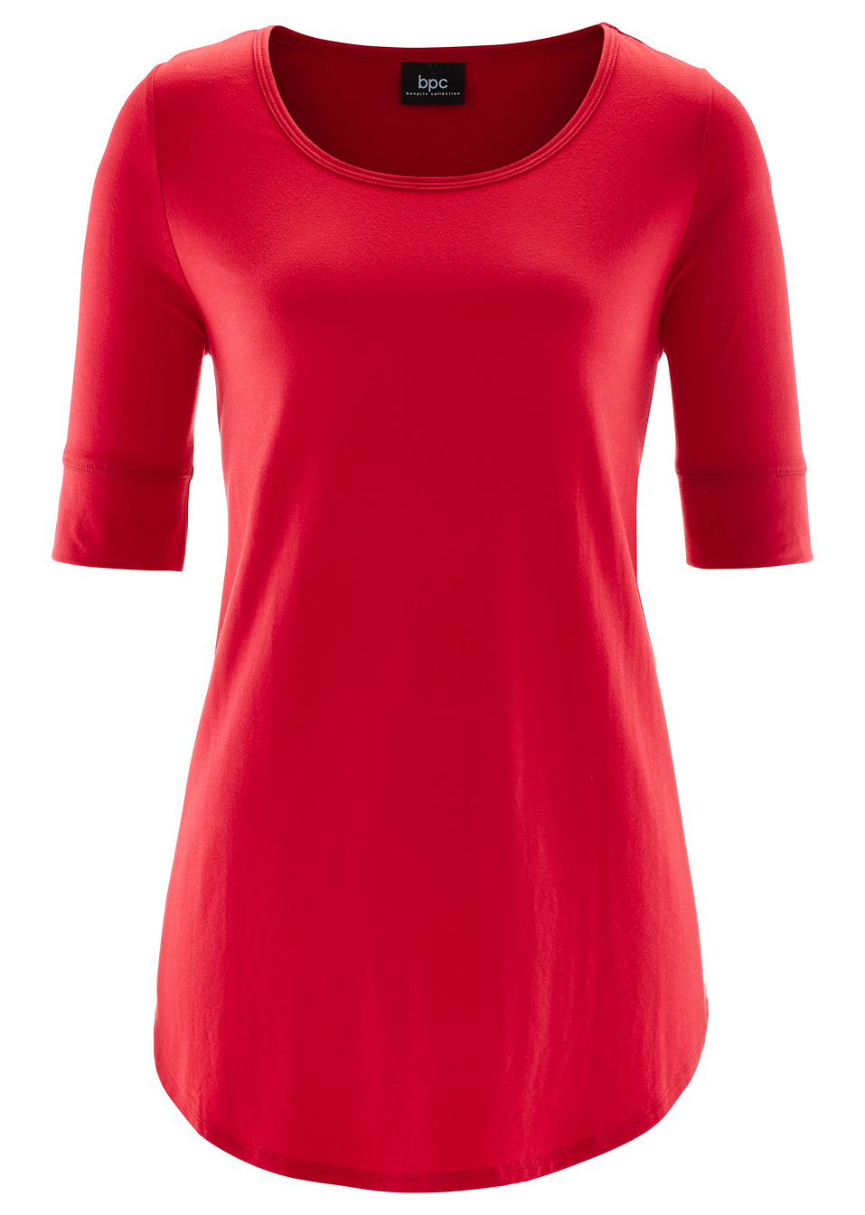 Μακριά μπλούζα με μανίκια 3/4-Κόκκινο-bpc bonprix collection