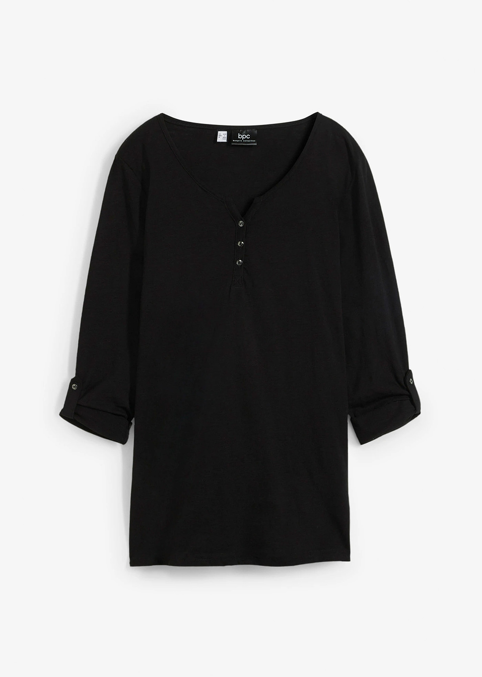Τουνίκ ζέρσεϊ-Μαύρο-bpc bonprix collection