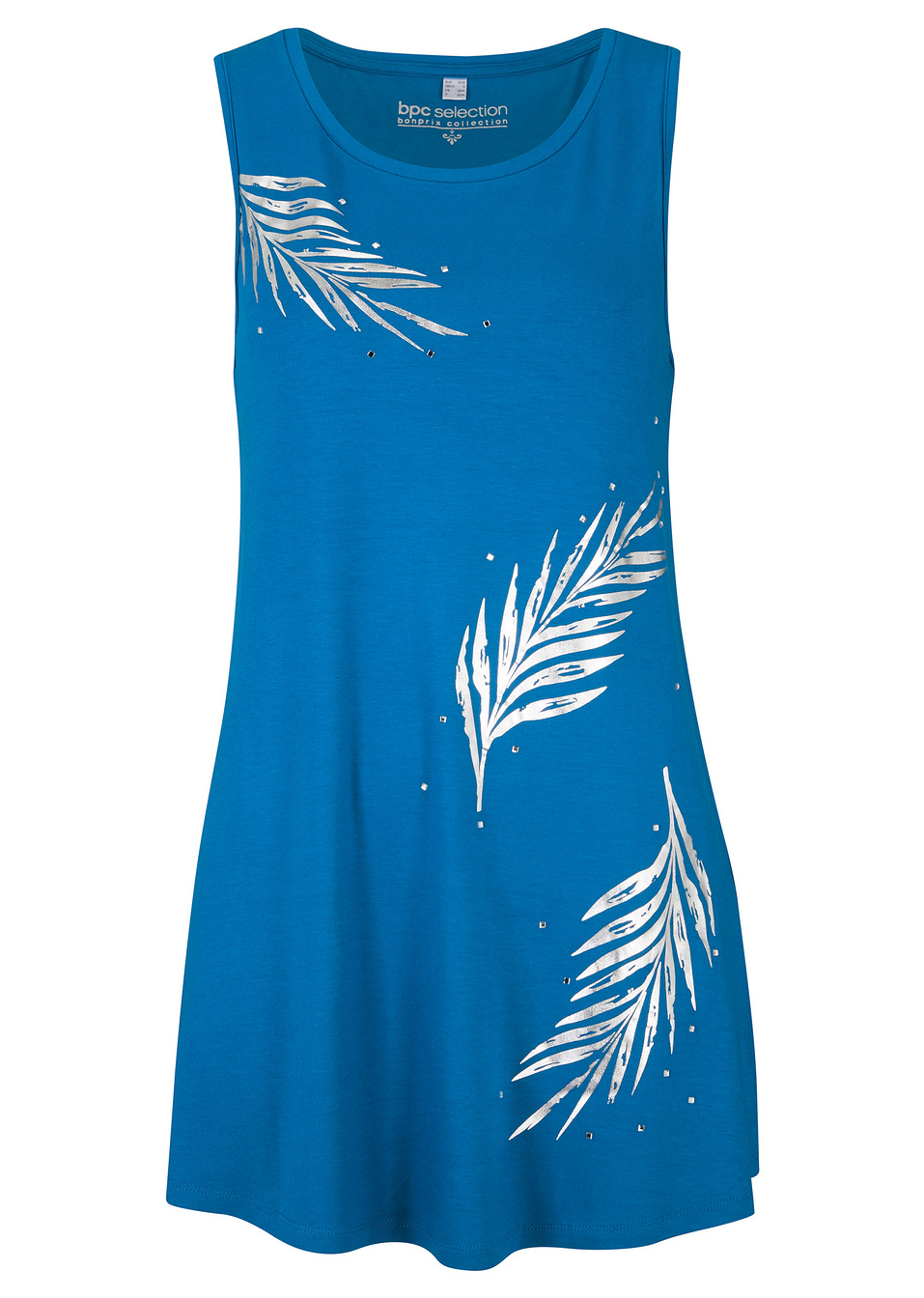 Μακρύ τοπ-Μπλε ελεκτρίκ/Ασημί-bpc selection bonprix collection