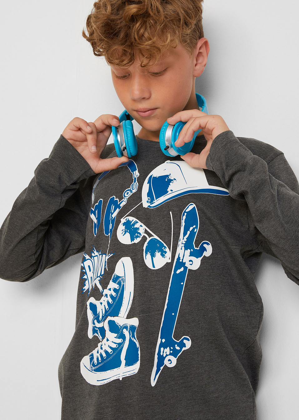 Μακρυμάνικη μπλούζα (συσκευασία των 2) από βιολογικό βαμβάκι-bpc bonprix collection