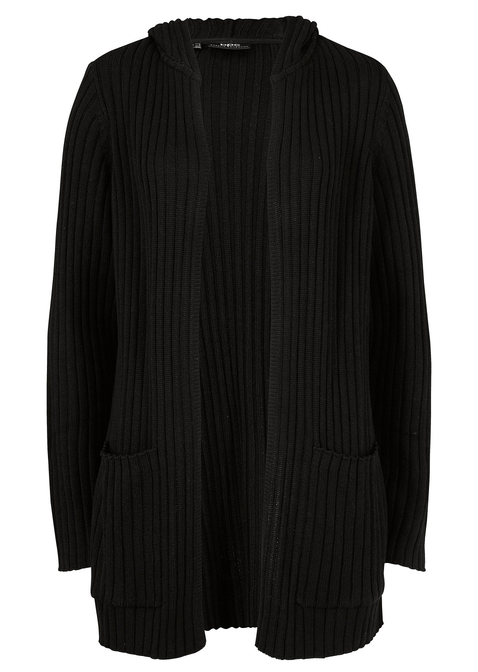 Ζακέτα με κουκούλα-Μαύρο-bpc bonprix collection