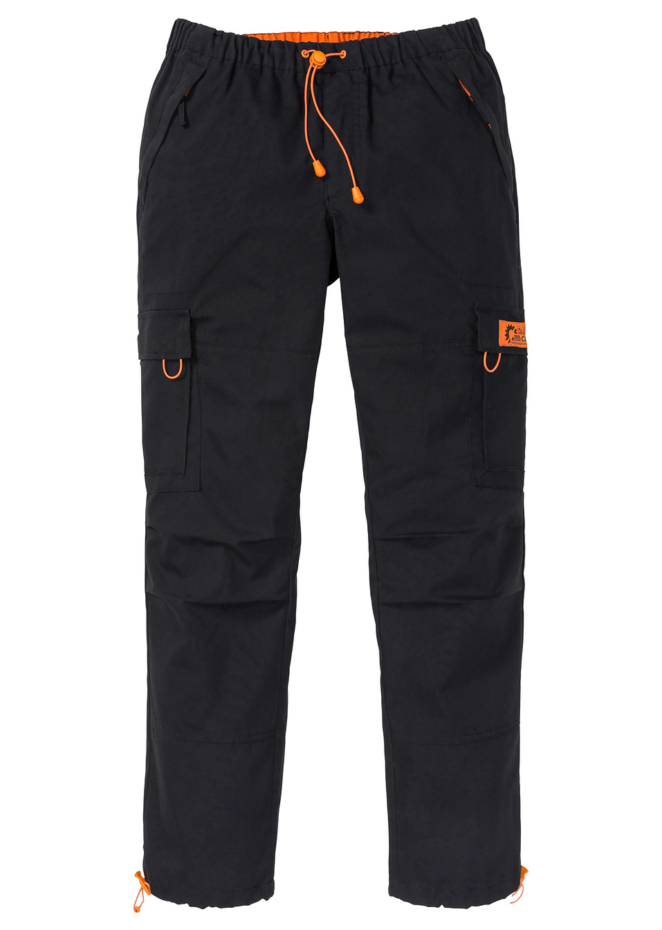 Παντελόνι με λάστιχο στη μέση loose fit straight-Μαύρο-RAINBOW