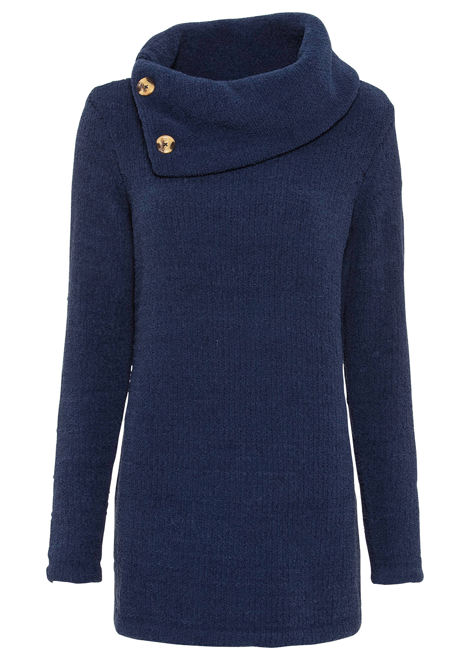 Μακρύ πουλόβερ-Μπλε σκούρο-RAINBOW