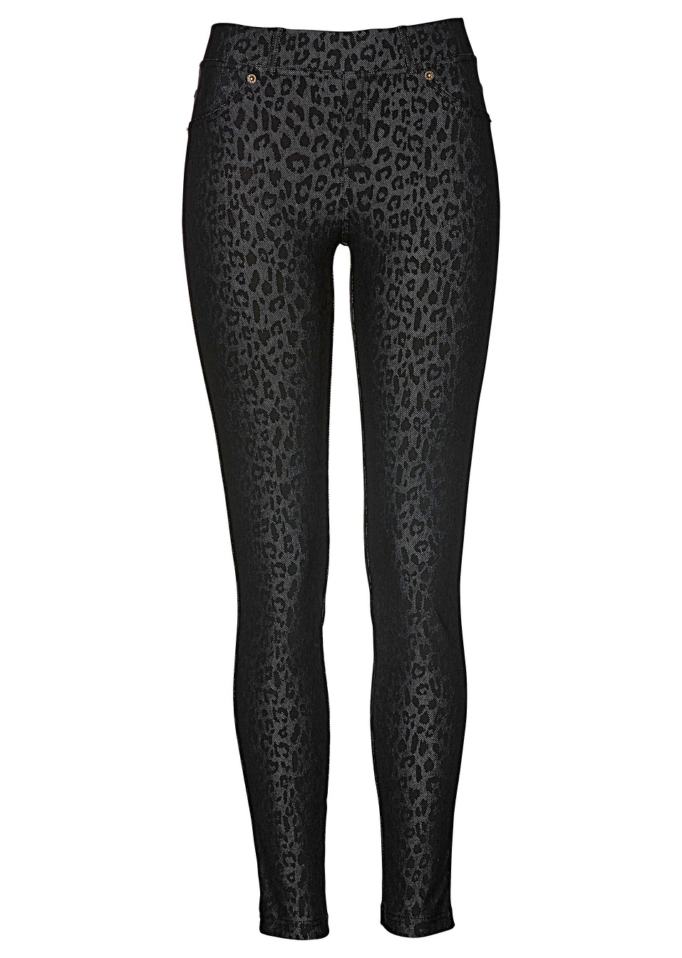 Λεοπάρ jeggings-Γκρι/Μαύρο-bpc selection bonprix collection