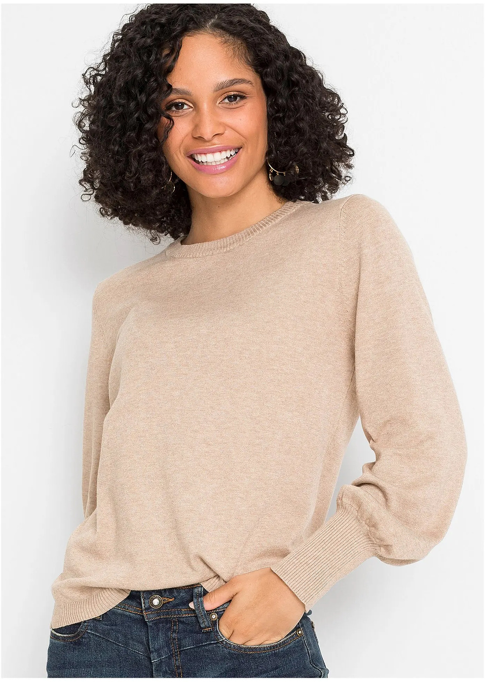 Πουλόβερ με μανίκια balloon-BODYFLIRT