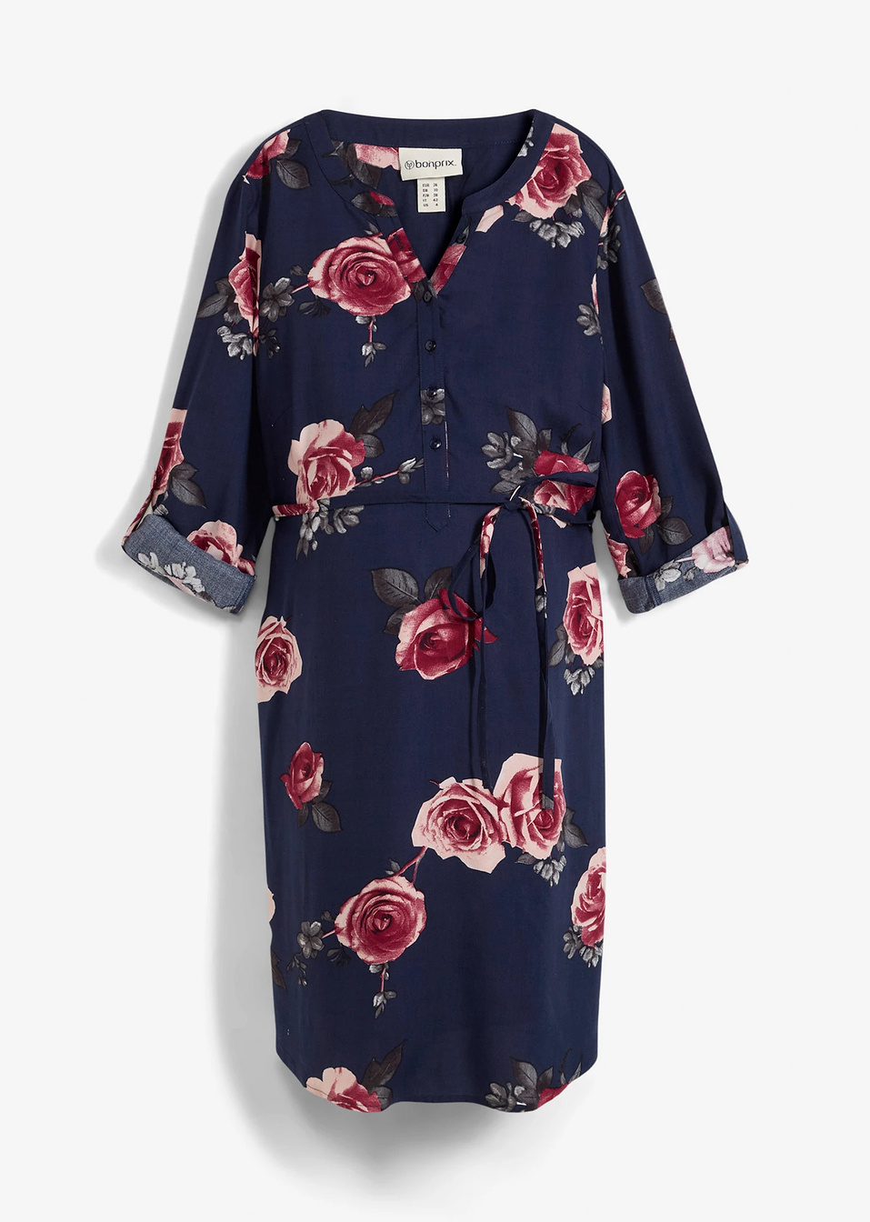 Φόρεμα εγκυμοσύνης και θηλασμού-Μπλε σκούρο φλοράλ-bpc bonprix collection