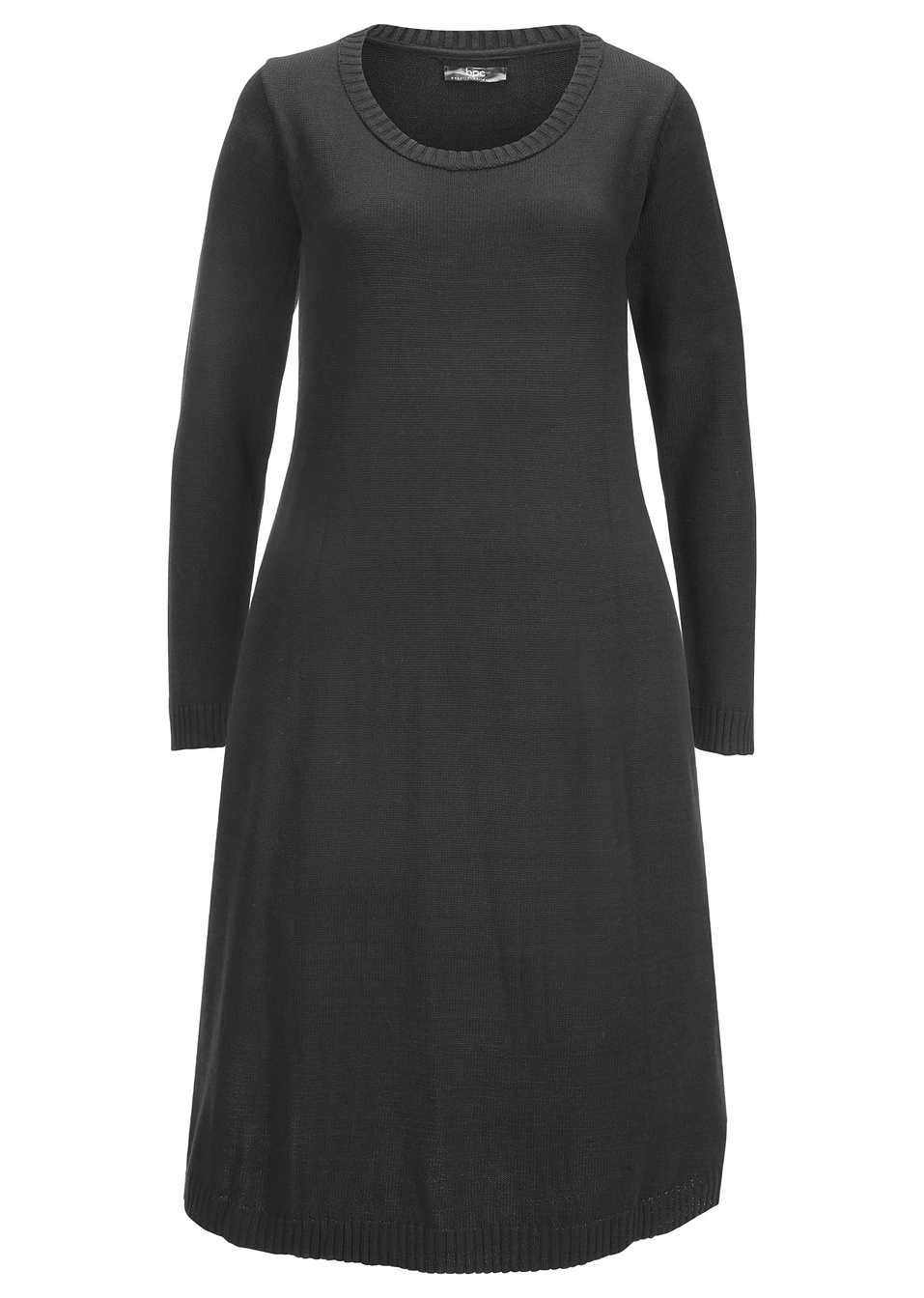 Πλεκτό φόρεμα-Μαύρο-bpc bonprix collection