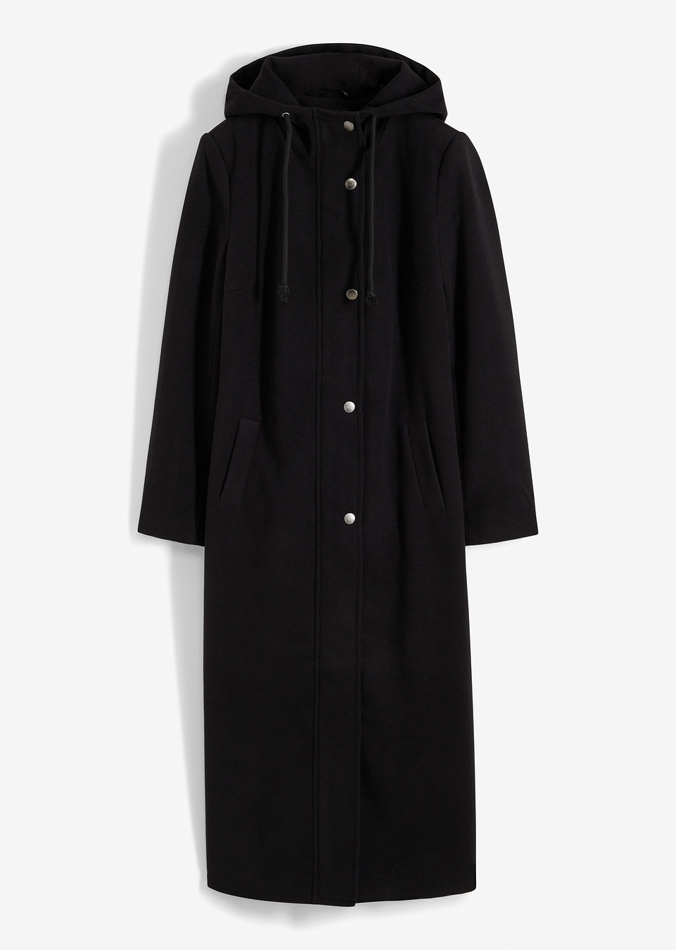 Μακρύ παλτό από απομίμηση μαλλιού-Μαύρο-bpc bonprix collection