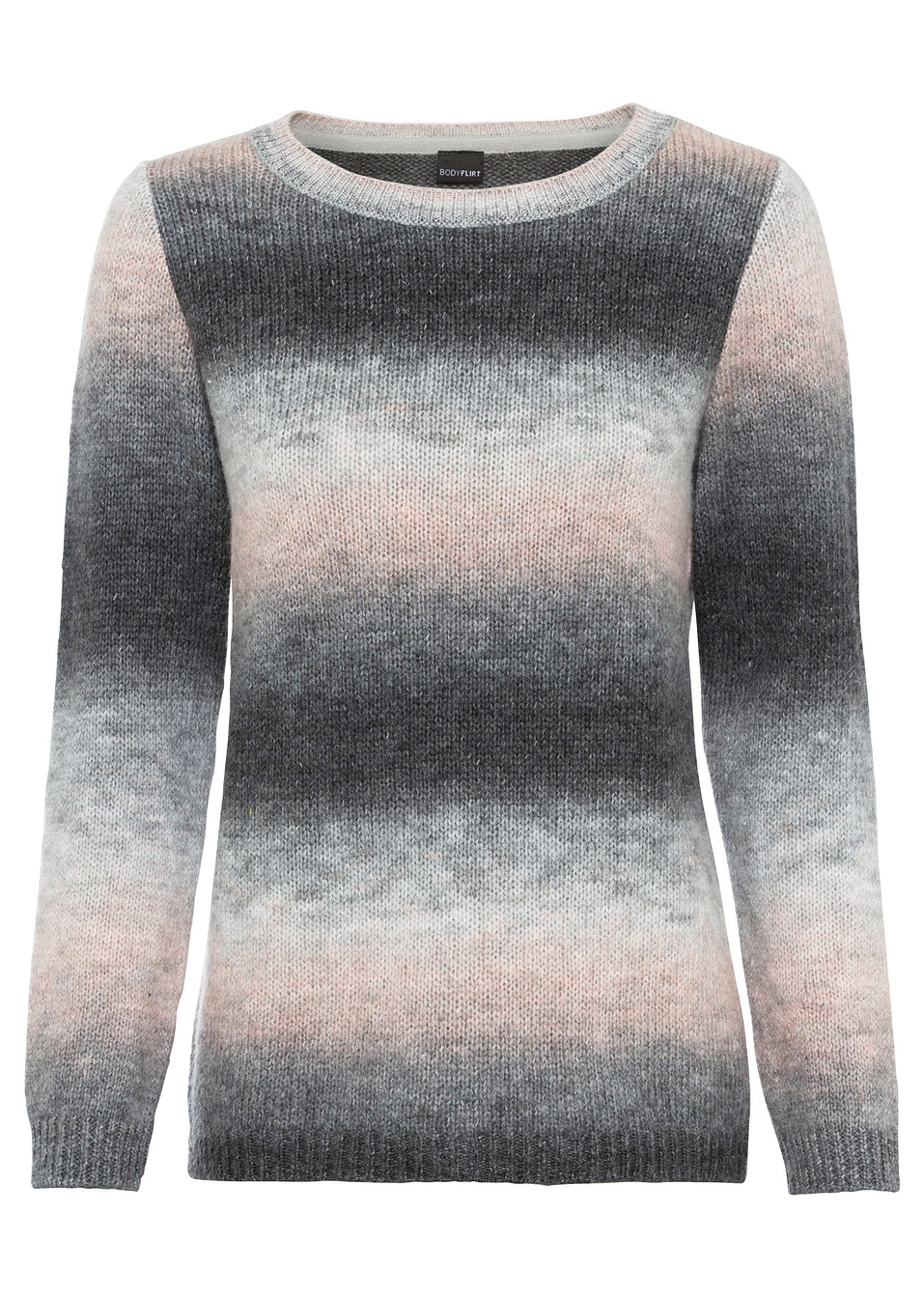 Ντεγκραντέ πουλόβερ-Ροζ/Ανθρακί-BODYFLIRT