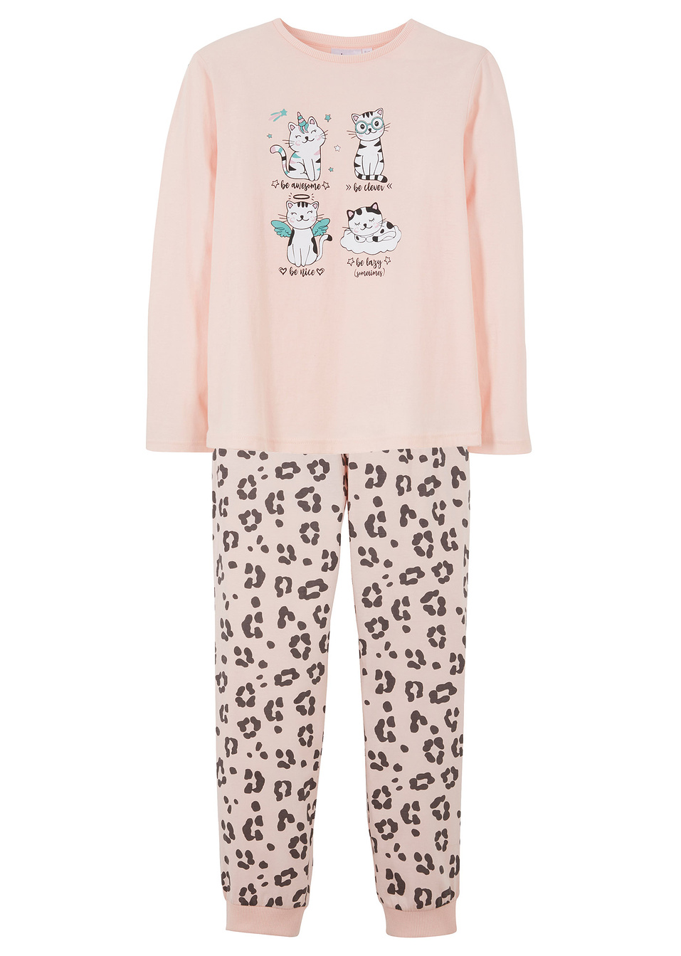 Πιτζάμα-Ροζ περλέ λεοπάρ-bpc bonprix collection