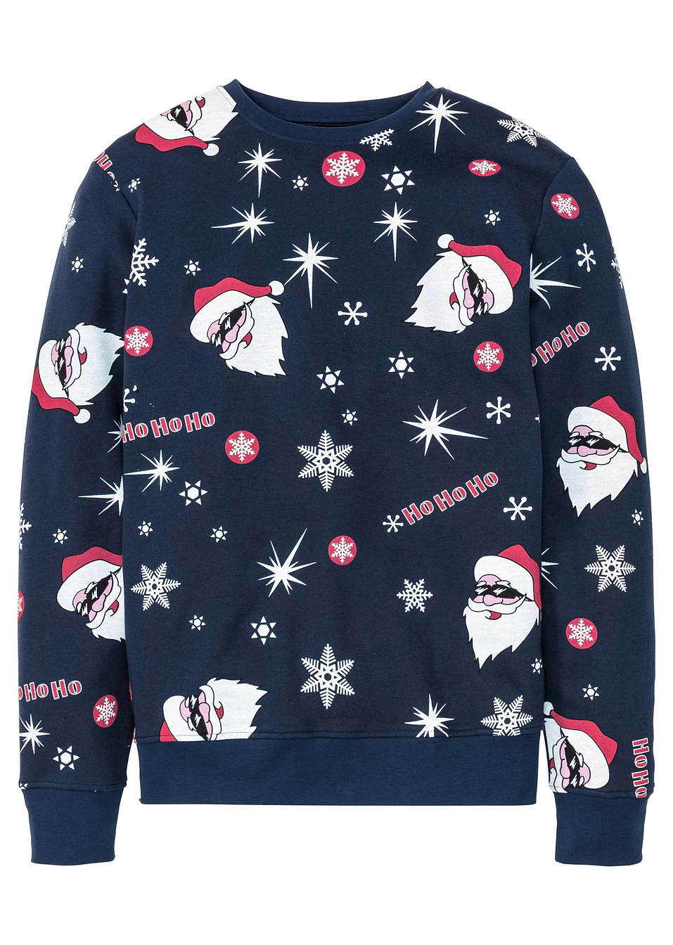 Коледен суитчър Regular Fit-Тъмно синьо пъстро-RAINBOW