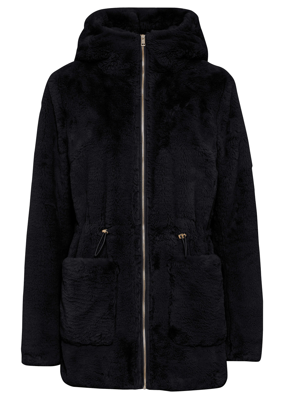 Κοντή συνθετική γούνα-Μαύρο-RAINBOW