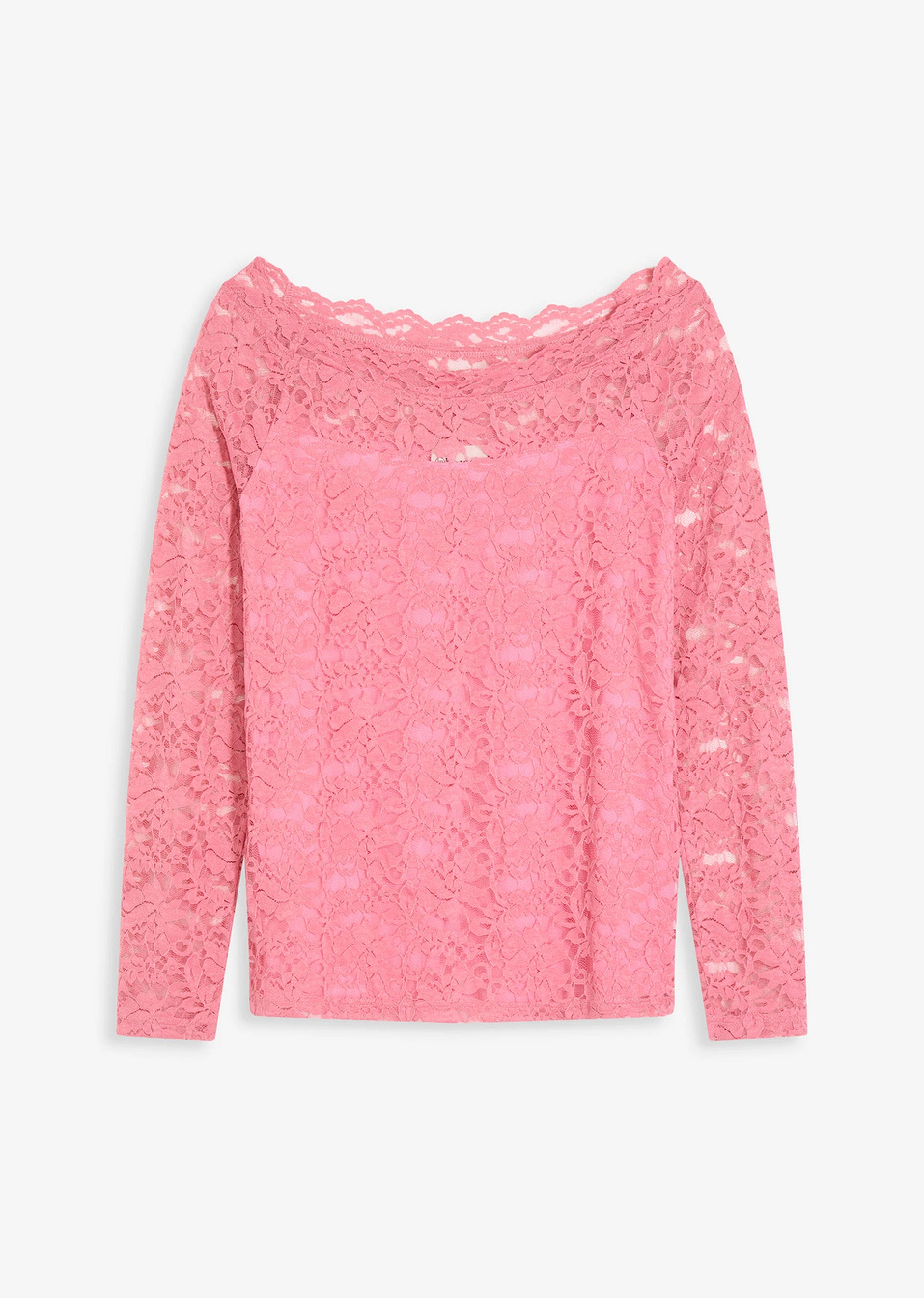 Δαντελένια μπλούζα-Φούξια-BODYFLIRT