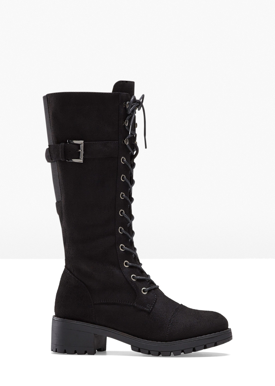 Μπότες με κορδόνια-Μαύρο-RAINBOW