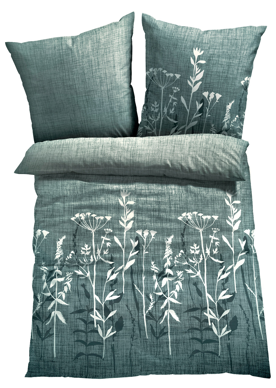 Παπλωματοθήκη με φλοράλ μοτίβο-Της μέντας-