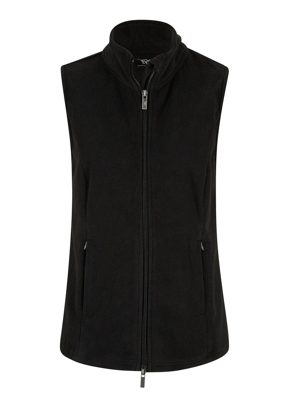 Αμάνικη ζακέτα φλις με τσέπες-Μαύρο-bpc bonprix collection