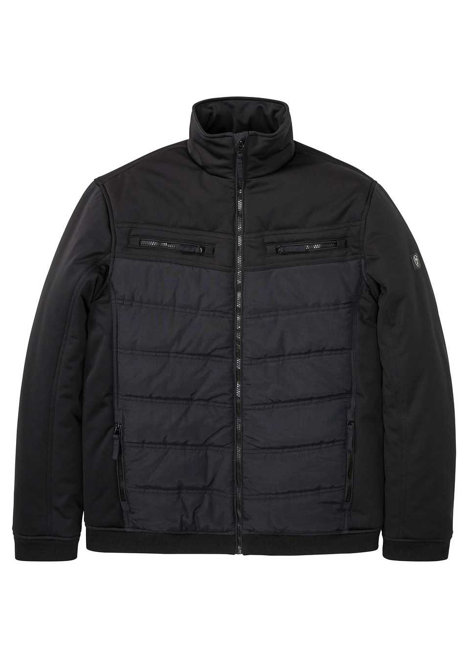 Χειμωνιάτικο τζάκετ από softshell-Μαύρο-John Baner JEANSWEAR