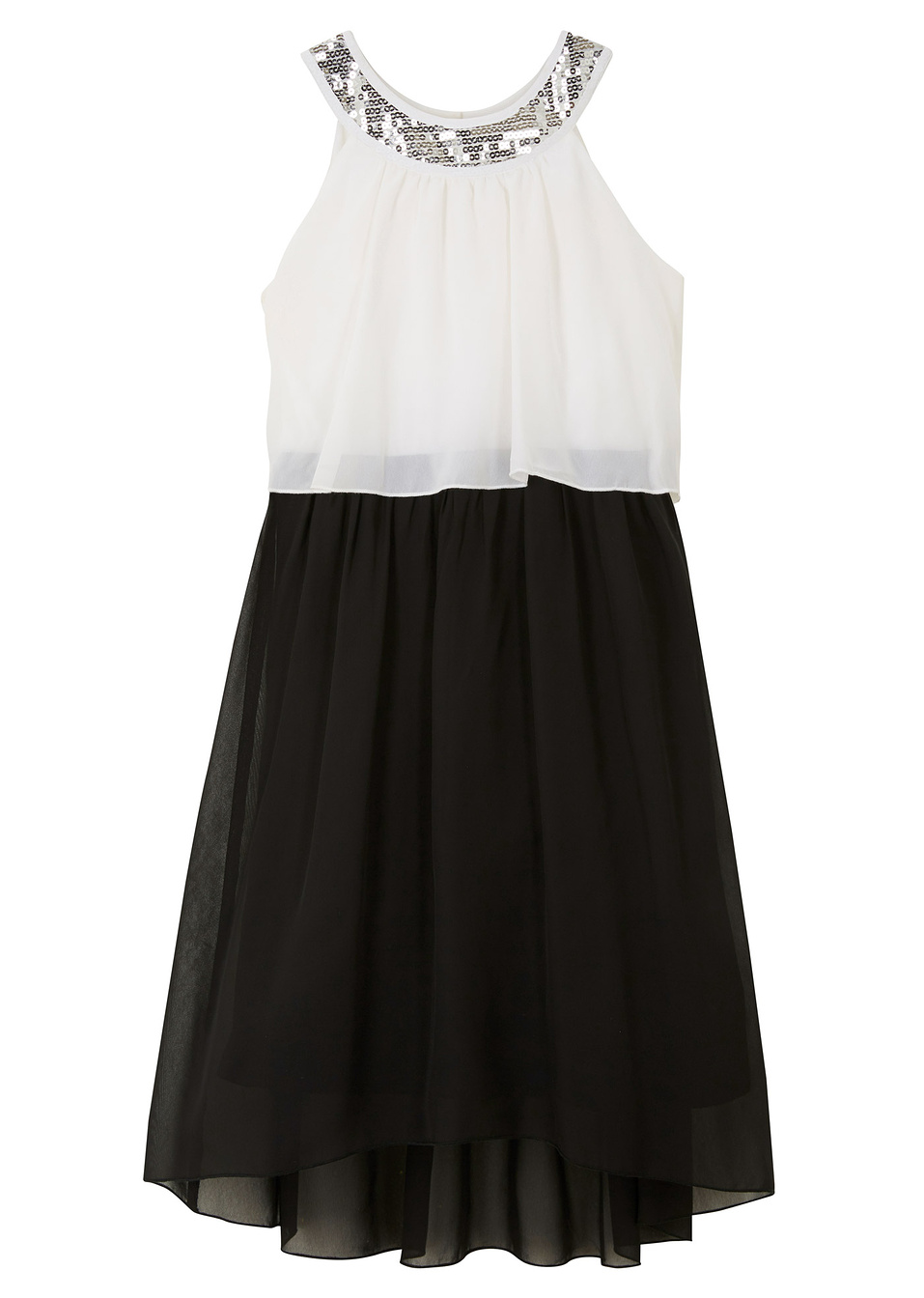 Βραδινό φόρεμα-Λευκό/Μαύρο-bpc bonprix collection