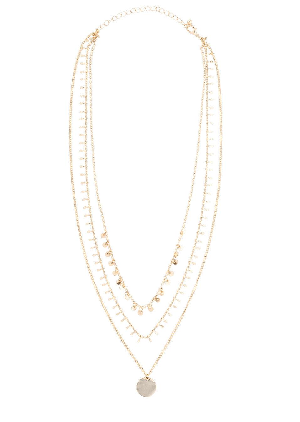 Колие (комплект от 3 части)-Златисто-bpc bonprix collection