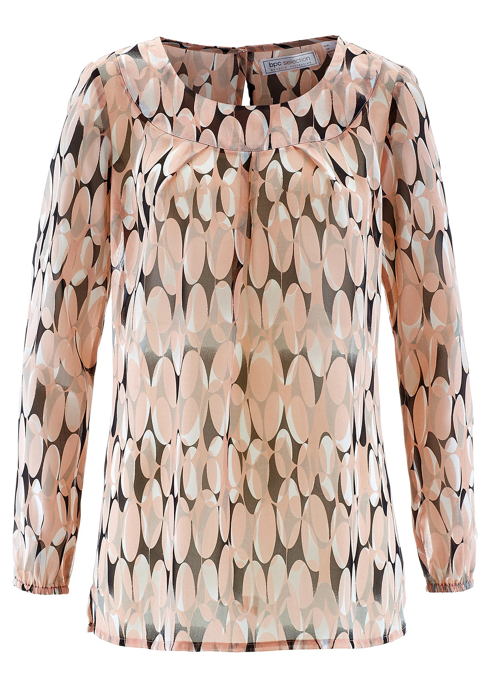 Τουνίκ-Ροζ vintage εμπριμέ-