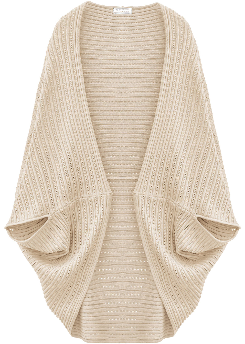 Πόντσο από λεπτό νήμα-Μπεζ του χαλικιού-bpc bonprix collection