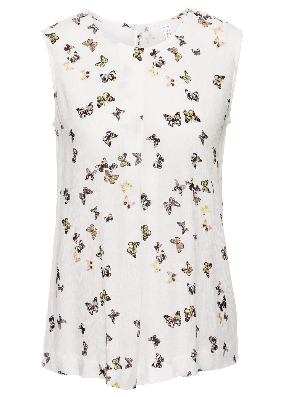 Αμάνικη μπλούζα-Λευκό εμπριμέ-