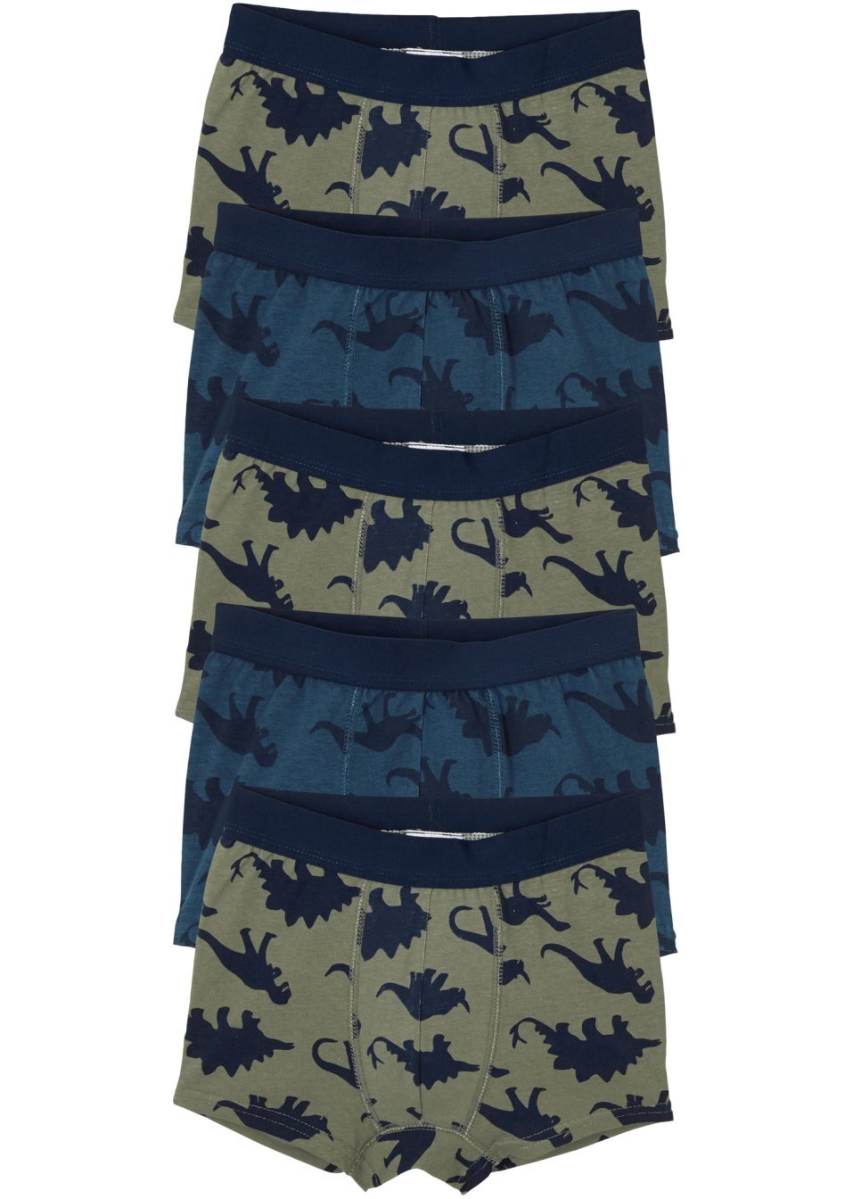 Боксерки (опаковка с 5 бр.)-Тъмно синьо/Индигово/Масленозелено-bpc bonprix collection