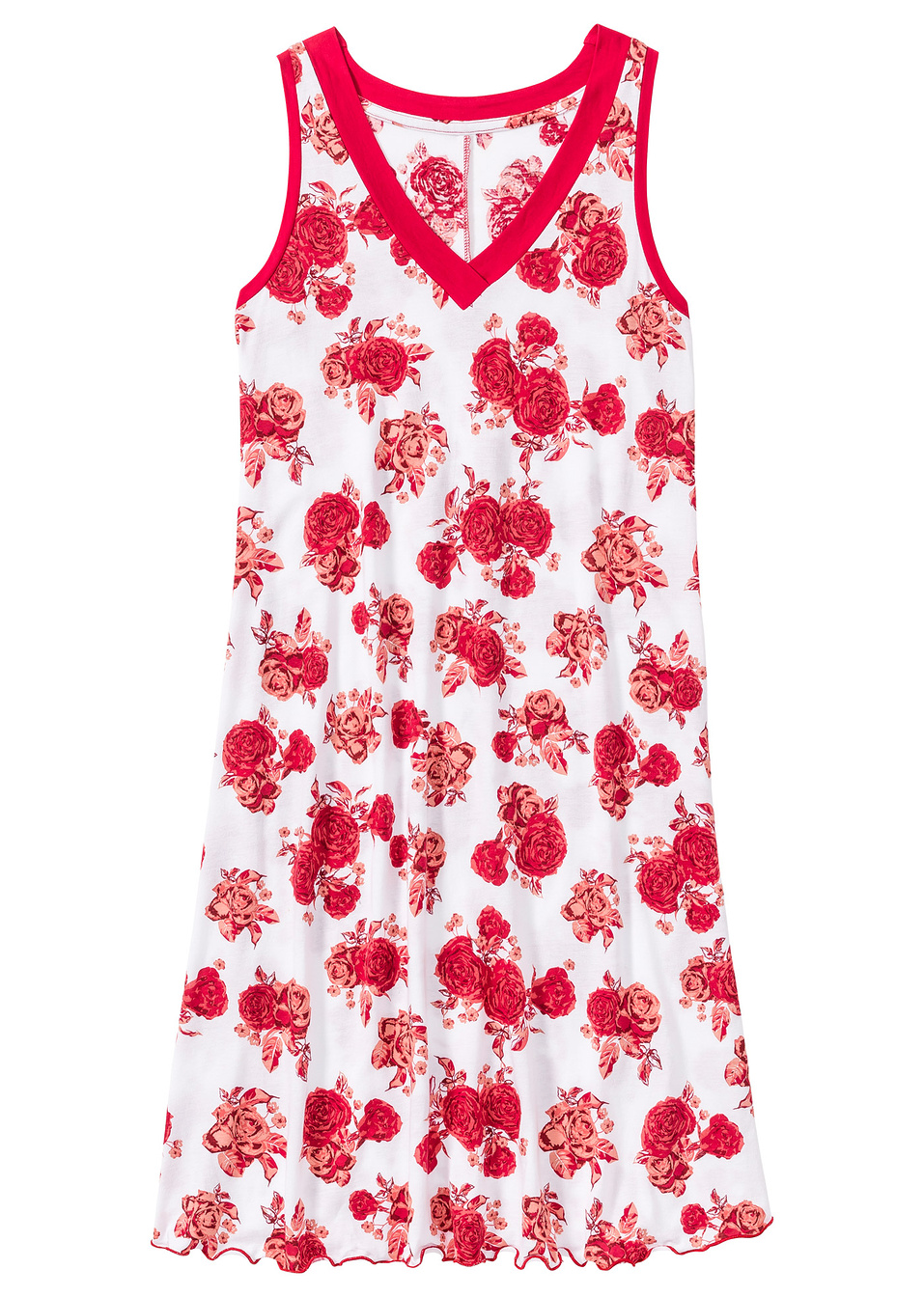 Нощница-Бяло/Червено флорално-bpc selection bonprix collection