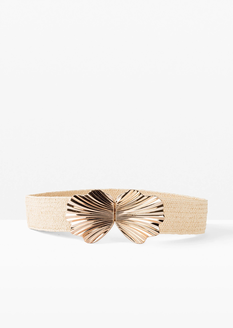 Ελαστική ζώνη-Λευκό κρεμ/Χρυσαφί-bpc bonprix collection