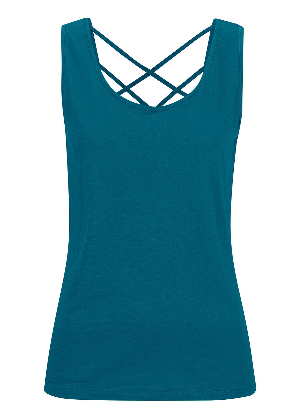 Τοπ ζέρσεϊ με κορδόνια στην πλάτη-Πετρόλ σκούρο-bpc bonprix collection