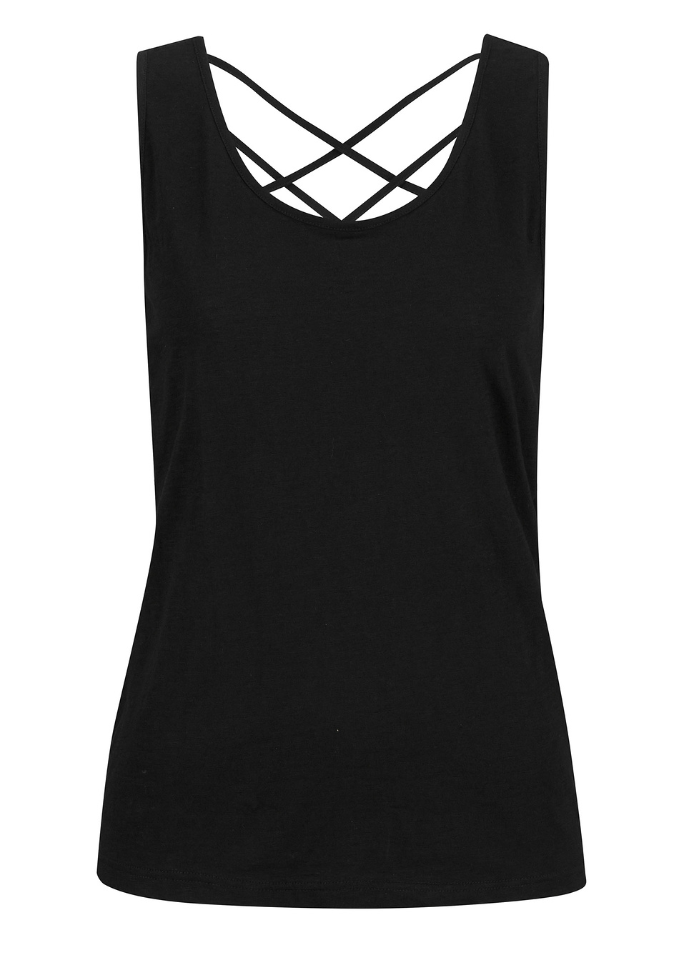 Τοπ ζέρσεϊ με κορδόνια στην πλάτη-Μαύρο-bpc bonprix collection