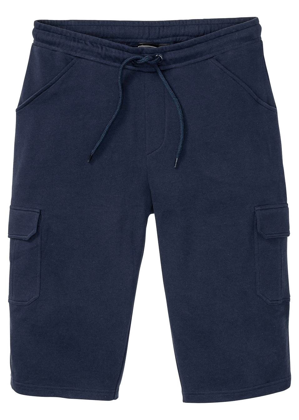 Дълги бермуди от трико карго regular fit-Тъмно синьо-RAINBOW