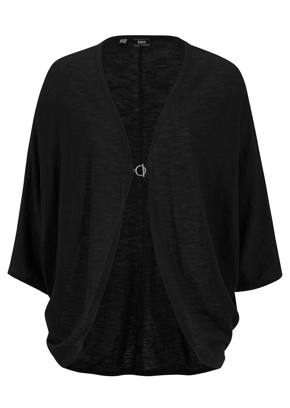 Ελαφριά βαμβακερή ζακέτα-Μαύρο-bpc bonprix collection