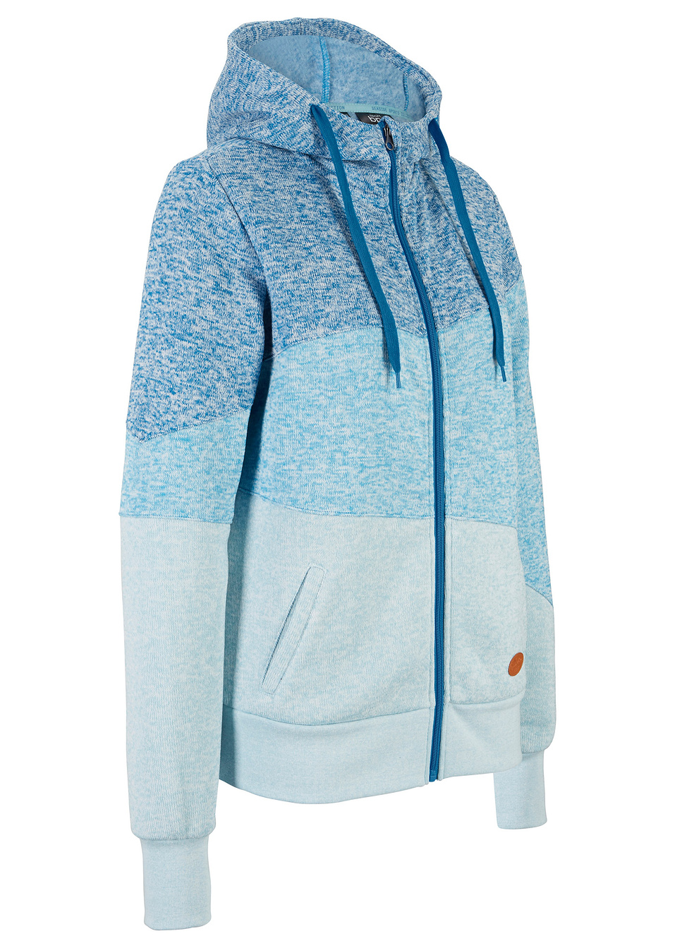 Ζακέτα φούτερ με φερμουάρ με ανακυκλωμένο πολυέστερ-Μπλε του ωκεανού-bpc bonprix collection