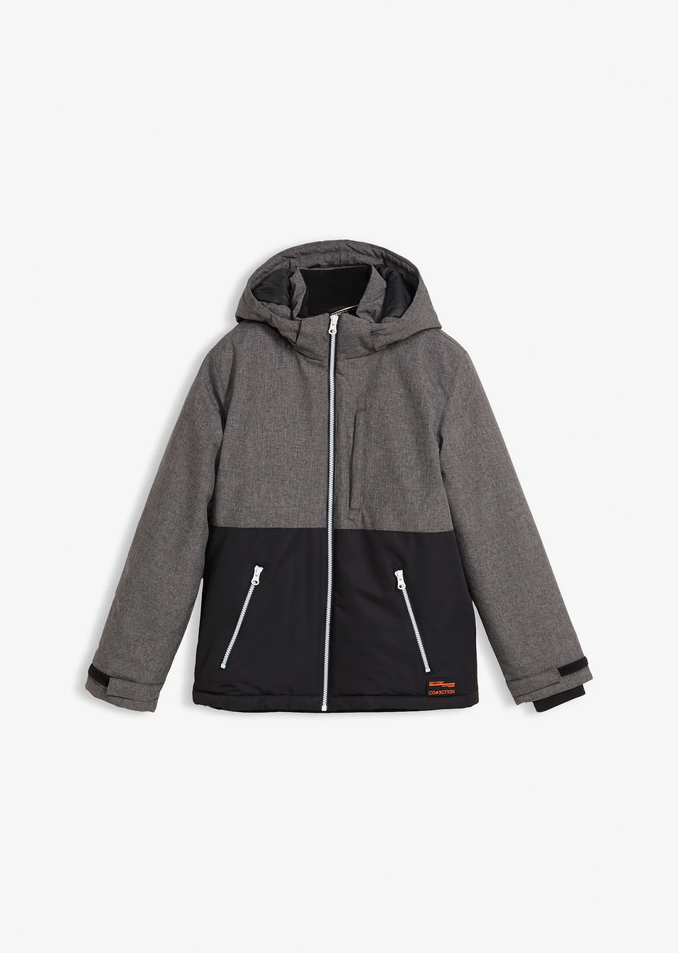 Непромокаемо яке с пълнеж-Сиво меланж/Черно-bpc bonprix collection