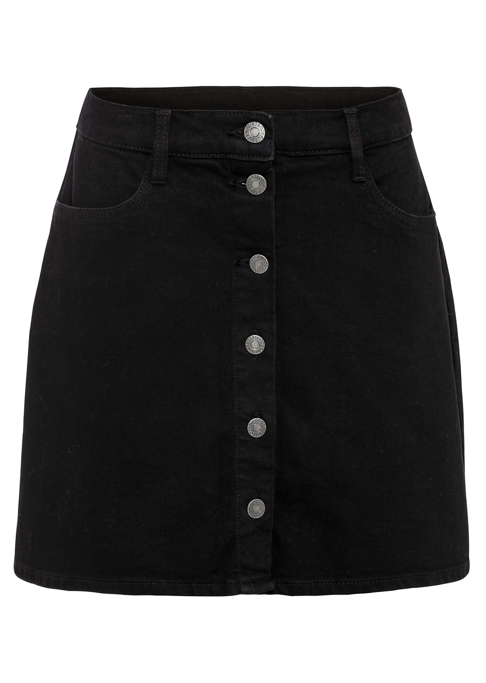 Ελαστική τζιν φούστα-Μαύρο denim-BODYFLIRT