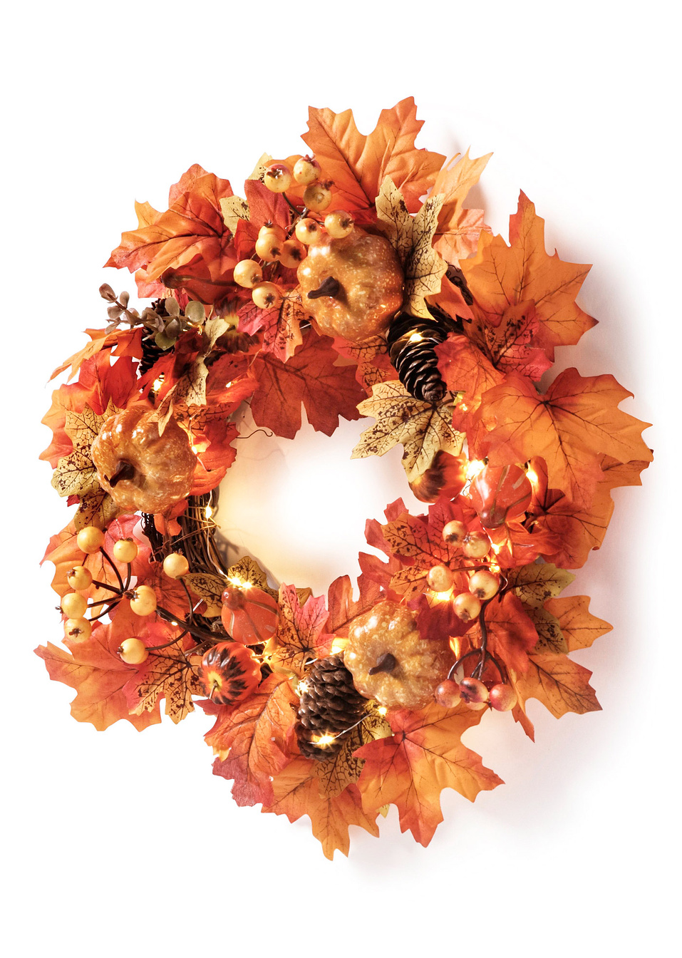 Есенна гирлянда LED за входната врата-Оранжево-bpc living bonprix collection