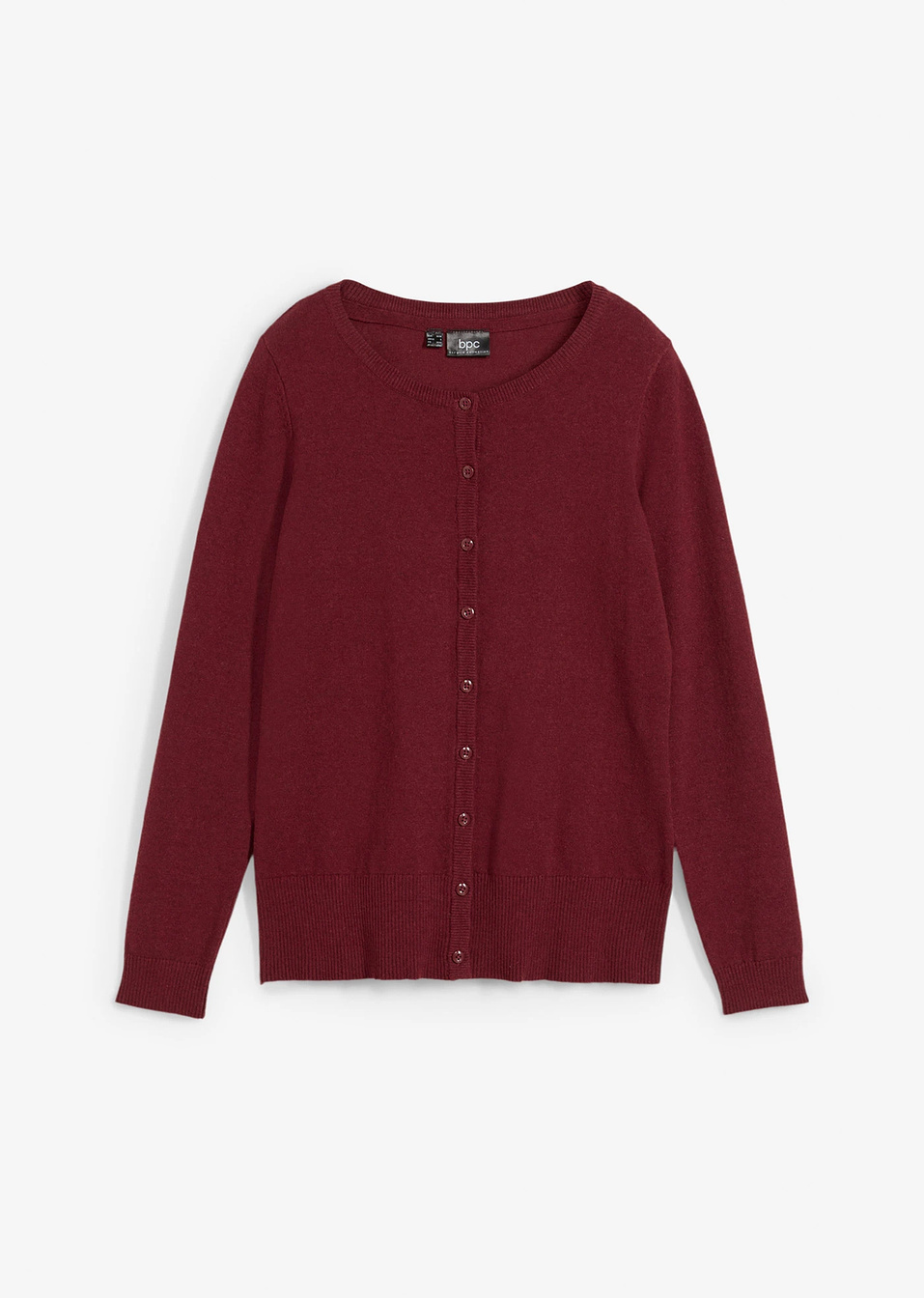 Ζακέτα basic με ανακυκλωμένο βαμβάκι-Του μούρου-bpc bonprix collection