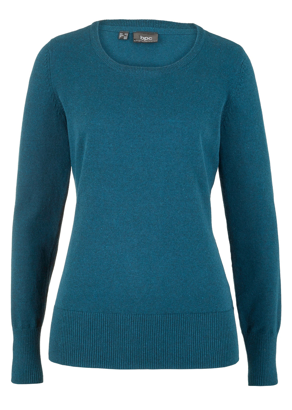 Πουλόβερ basic με ανακυκλωμένο βαμβάκι-Πράσινο σκούρο-bpc bonprix collection