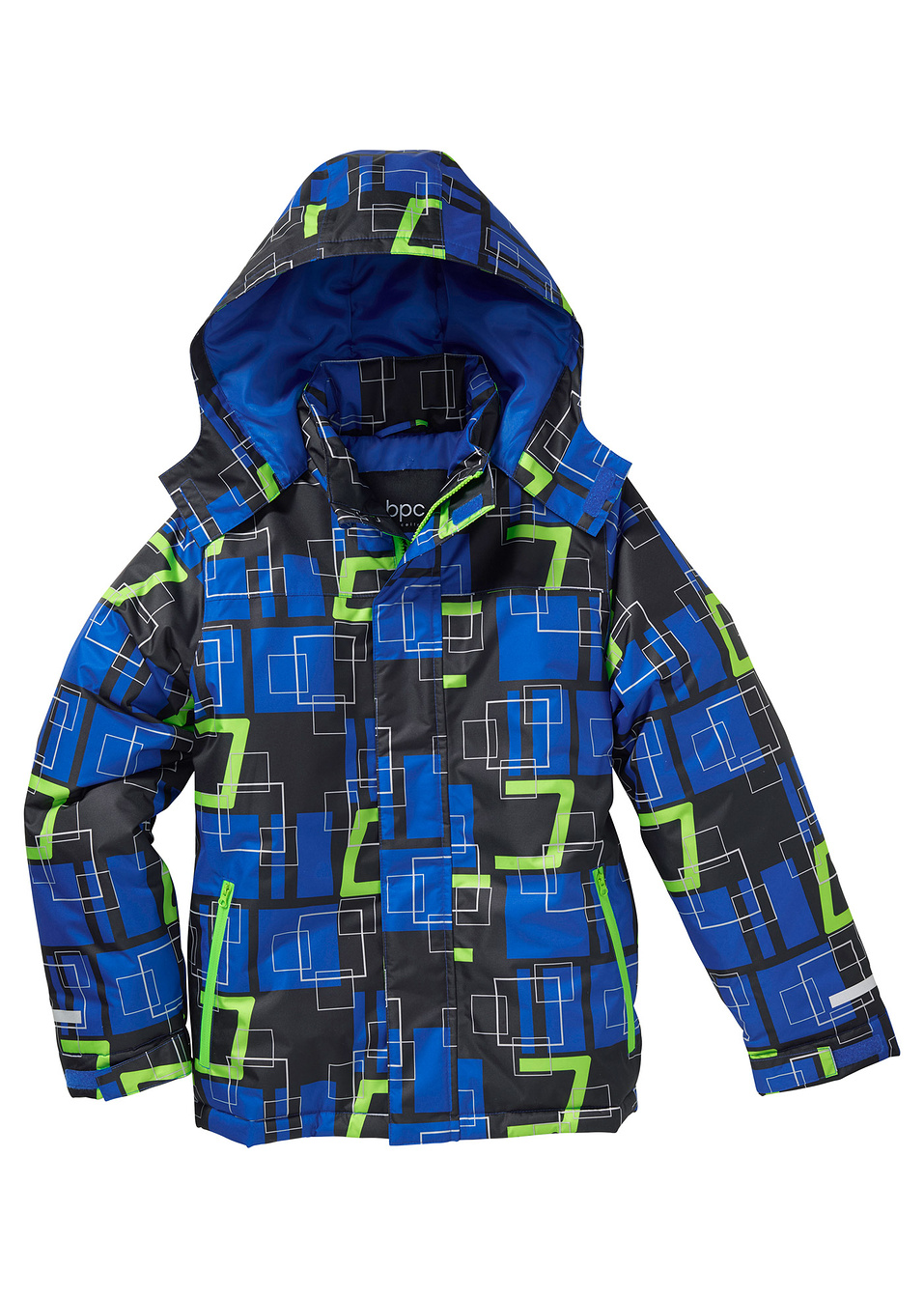 Водоустойчиво и дишащо ски яке-Синьо/Черно/Неоново зелено-bpc bonprix collection