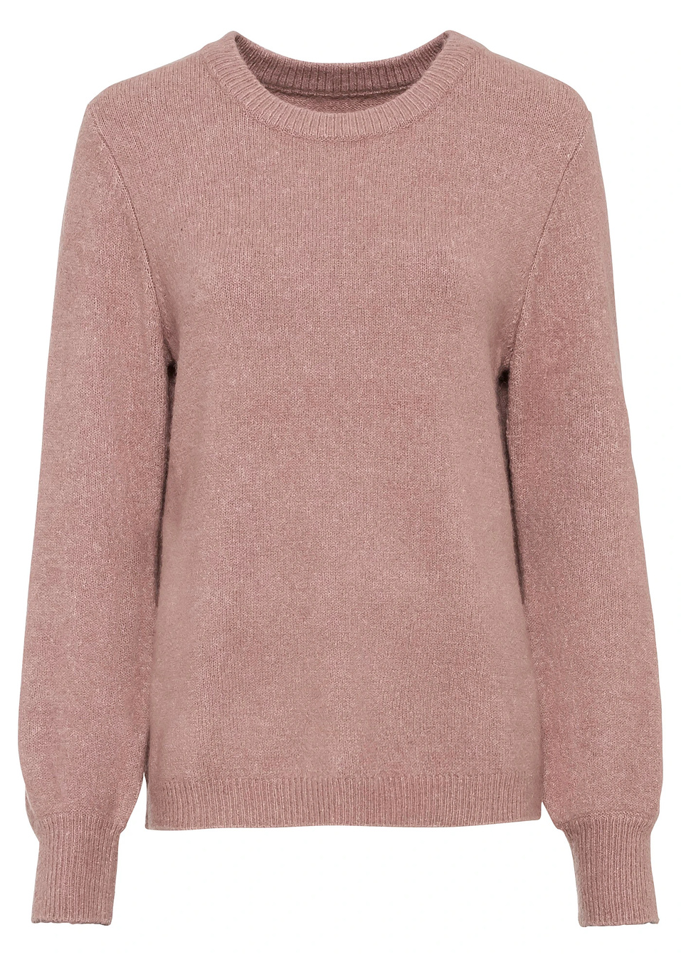 Πουλόβερ με μανίκια balloon-Σάπιο μήλο μελανζέ-BODYFLIRT